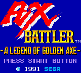 Заставка игры Ax Battler: A Legend of Golden Axe
